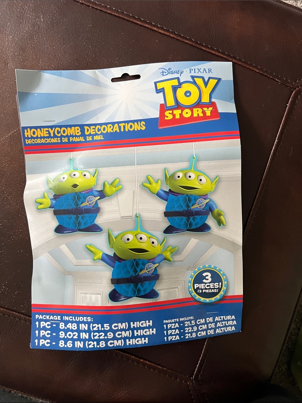 Disney/Pixar Alien Honeycomb Decorations - Green (3 Pack)